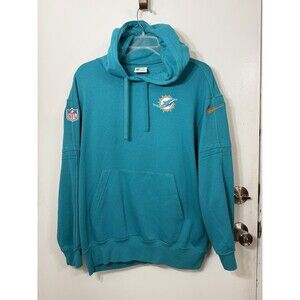 Women's Nike Aqua Miami Dolphins 2023 Sideline Club Fleece Pullover Hoodie- smal